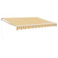 vidaXL Toldo retráctil aluminio y tela amarillo y blanco 3,5x2,5 m vidaXL Toldo retráctil aluminio y tela amarillo y blanco 3,5x2,5 m