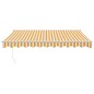 vidaXL Toldo retráctil aluminio y tela amarillo y blanco 3,5x2,5 m vidaXL Toldo retráctil aluminio y tela amarillo y blanco 3,5x2,5 m