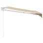 vidaXL Toldo retráctil aluminio y tela amarillo y blanco 3,5x2,5 m vidaXL Toldo retráctil aluminio y tela amarillo y blanco 3,5x2,5 m