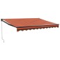 vidaXL Toldo retráctil aluminio y tela naranja y marrón 3x2,5 m vidaXL Toldo retráctil aluminio y tela naranja y marrón 3x2,5 m