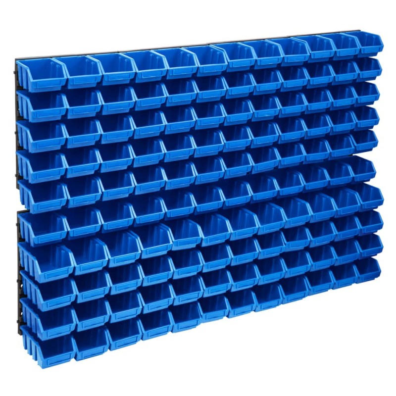 vidaXL Kit de cajas de almacenaje 128 pzas paneles de pared rojo negro vidaXL Kit de cajas de almacenaje 128 pzas paneles de pared rojo negro