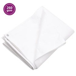 vidaXL Lona HDPE blanco 260 g/m² 6x10 m