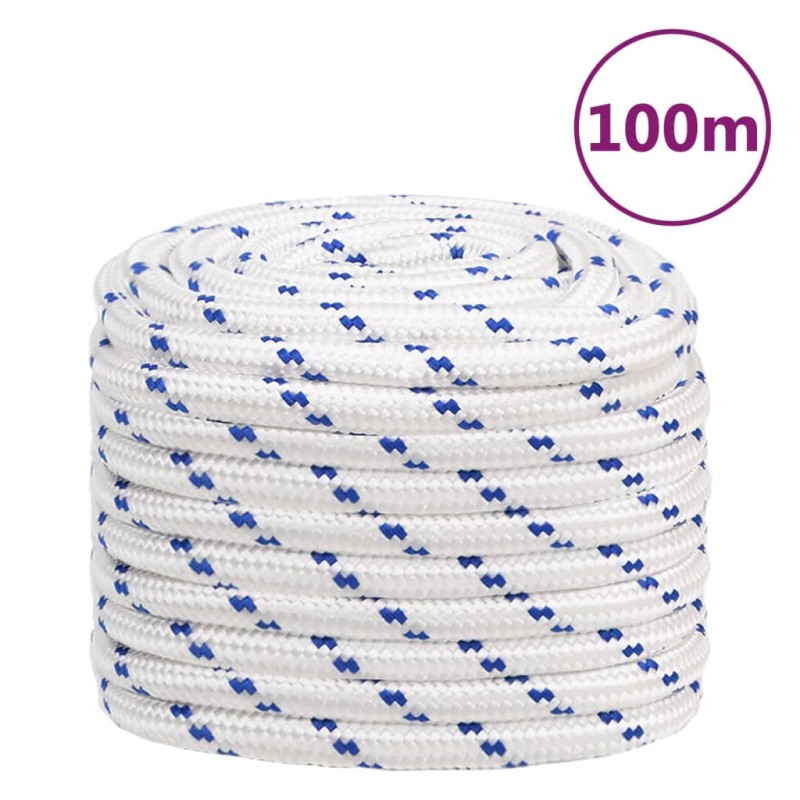 vidaXL Cuerda de barco polipropileno blanco 20 mm 100 m vidaXL Cuerda de barco polipropileno blanco 20 mm 100 m