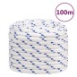 vidaXL Cuerda de barco polipropileno blanco 20 mm 100 m vidaXL Cuerda de barco polipropileno blanco 20 mm 100 m