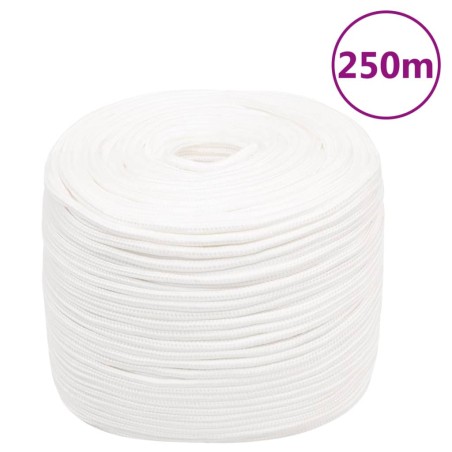vidaXL Cuerda de barco polipropileno blanco intenso 8 mm 250 m
