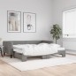 vidaXL Sofá cama nido con colchón tela gris oscuro 90x190 cm