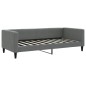 vidaXL Sofá cama nido con colchón tela gris oscuro 90x190 cm