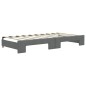 vidaXL Sofá cama nido con colchón tela gris oscuro 90x190 cm