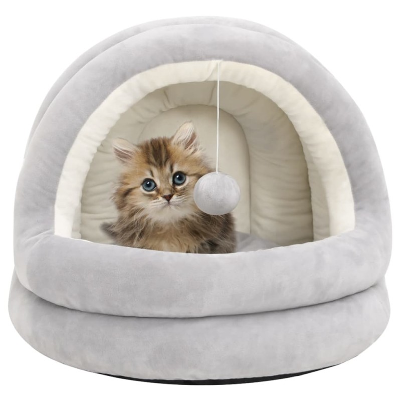 vidaXL Cama para gatos color crema y gris 40x40x35 cm vidaXL Cama para gatos color crema y gris 40x40x35 cm