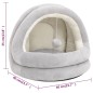 vidaXL Cama para gatos color crema y gris 40x40x35 cm vidaXL Cama para gatos color crema y gris 40x40x35 cm