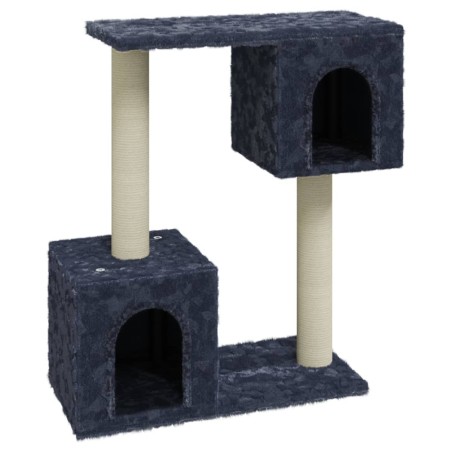 vidaXL Rascador para gatos con postes de sisal gris oscuro 60 cm