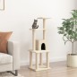 vidaXL Rascador para gatos con postes de sisal crema 105 cm vidaXL Rascador para gatos con postes de sisal crema 105 cm