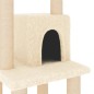 vidaXL Rascador para gatos con postes de sisal crema 105 cm vidaXL Rascador para gatos con postes de sisal crema 105 cm