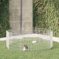 vidaXL Jaula para conejos 10 paneles hierro galvanizado 54x60 cm