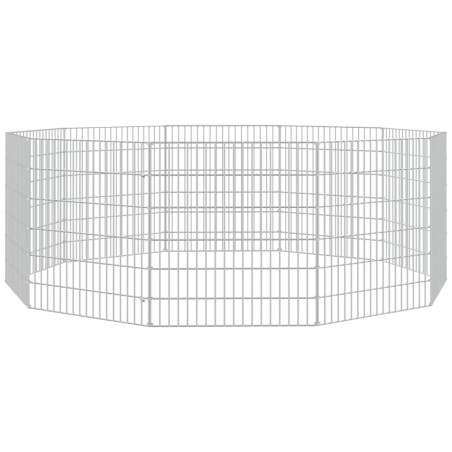 vidaXL Jaula para conejos 10 paneles hierro galvanizado 54x60 cm