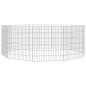 vidaXL Jaula para conejos 10 paneles hierro galvanizado 54x60 cm