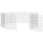 vidaXL Jaula para conejos 10 paneles hierro galvanizado 54x60 cm