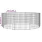 vidaXL Jaula para conejos 10 paneles hierro galvanizado 54x60 cm