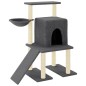 vidaXL Rascador para gatos con postes de sisal gris oscuro 96,5 cm vidaXL Rascador para gatos con postes de sisal gris oscuro 96,5 cm