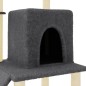 vidaXL Rascador para gatos con postes de sisal gris oscuro 96,5 cm vidaXL Rascador para gatos con postes de sisal gris oscuro 96,5 cm