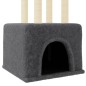 vidaXL Rascador para gatos con postes de sisal gris oscuro 133,5 cm vidaXL Rascador para gatos con postes de sisal gris oscuro 133,5 cm