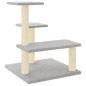 vidaXL Rascador para gatos con postes de sisal gris claro 61 cm