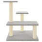 vidaXL Rascador para gatos con postes de sisal gris claro 61 cm