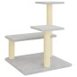 vidaXL Rascador para gatos con postes de sisal gris claro 61 cm