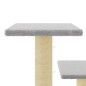 vidaXL Rascador para gatos con postes de sisal gris claro 61 cm