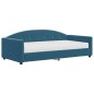 vidaXL Sofá cama con colchón terciopelo azul 100x200 cm vidaXL Sofá cama con colchón terciopelo azul 100x200 cm
