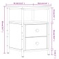 vidaXL Mesita de noche madera de ingeniería roble Sonoma 34x35,5x50 cm