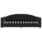 vidaXL Sofá cama con colchón terciopelo negro 100x200 cm vidaXL Sofá cama con colchón terciopelo negro 100x200 cm