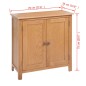 vidaXL Aparador de madera maciza de roble 70x35x75 cm vidaXL Aparador de madera maciza de roble 70x35x75 cm