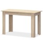 vidaXL Mesa de comedor y bancos 3 piezas madera ingeniería roble