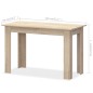 vidaXL Mesa de comedor y bancos 3 piezas madera ingeniería roble