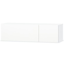 vidaXL Mueble para TV madera contrachapada blanco brillo 120x40x34 cm