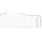 vidaXL Mueble para TV madera contrachapada blanco brillo 120x40x34 cm vidaXL Mueble para TV madera contrachapada blanco brillo 120x40x34 cm