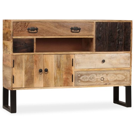 vidaXL Aparador de madera maciza de mango 115x30x80 cm