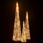 vidaXL Set cono luz LED decorativo acrílico blanco cálido 30/45/60cm vidaXL Set cono luz LED decorativo acrílico blanco cálido 30/45/60cm
