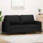 vidaXL Sofá de 2 plazas terciopelo negro 140 cm vidaXL Sofá de 2 plazas terciopelo negro 140 cm