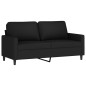 vidaXL Sofá de 2 plazas terciopelo negro 140 cm vidaXL Sofá de 2 plazas terciopelo negro 140 cm