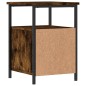 vidaXL Mesita de noche madera de ingeniería roble ahumado 34x35,5x50cm vidaXL Mesita de noche madera de ingeniería roble ahumado 34x35,5x50cm