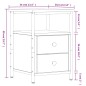 vidaXL Mesita de noche madera de ingeniería roble ahumado 34x35,5x50cm vidaXL Mesita de noche madera de ingeniería roble ahumado 34x35,5x50cm