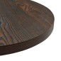 vidaXL Mesa de bar bistró MDF y acero redonda fresno oscuro 60x75 cm vidaXL Mesa de bar bistró MDF y acero redonda fresno oscuro 60x75 cm