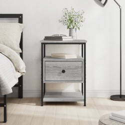 vidaXL Mesita de noche madera de ingeniería gris Sonoma 40x42x56 cm