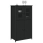vidaXL Aparador alto madera contrachapada negro 62x32x106,5 cm vidaXL Aparador alto madera contrachapada negro 62x32x106,5 cm