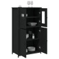 vidaXL Aparador alto madera contrachapada negro 62x32x106,5 cm vidaXL Aparador alto madera contrachapada negro 62x32x106,5 cm
