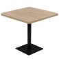 vidaXL Mesa bar bistró MDF y acero cuadrada color roble 80x80x75 cm vidaXL Mesa bar bistró MDF y acero cuadrada color roble 80x80x75 cm