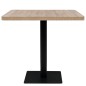 vidaXL Mesa bar bistró MDF y acero cuadrada color roble 80x80x75 cm vidaXL Mesa bar bistró MDF y acero cuadrada color roble 80x80x75 cm