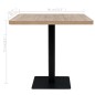 vidaXL Mesa bar bistró MDF y acero cuadrada color roble 80x80x75 cm vidaXL Mesa bar bistró MDF y acero cuadrada color roble 80x80x75 cm